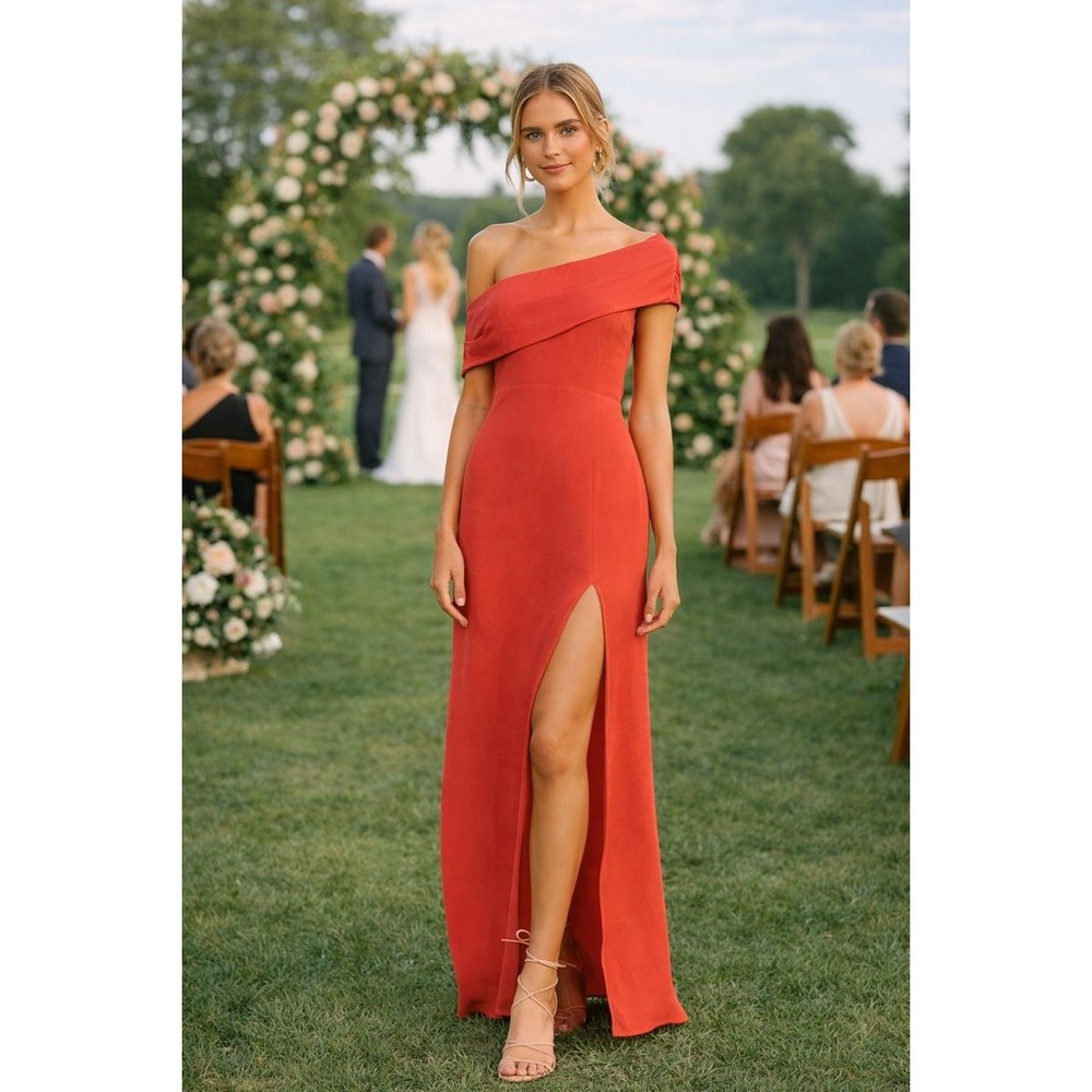 Lovers + Friends Red One-Shoulder Maxi Dress